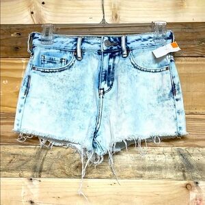 PacSun size 22 High-rise Distressed Bleached 3” 100% Cotton Short Shorts